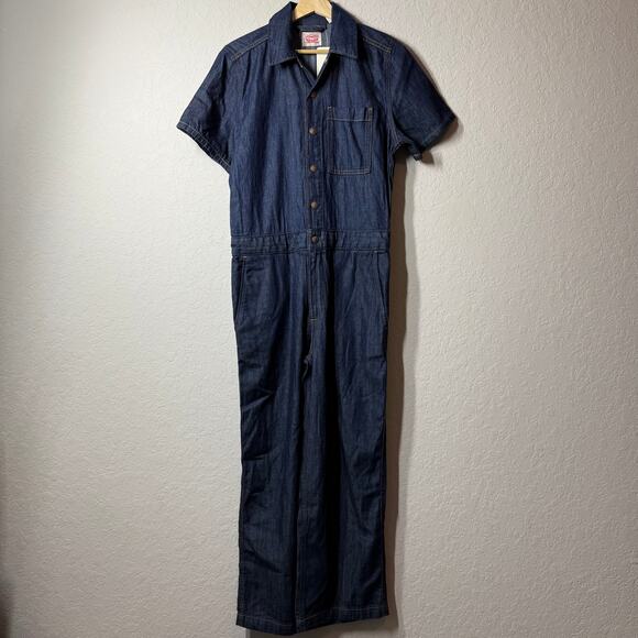 Levi's Women's Denim Blue Jean Short Sleeve Jumpsuit Size XS NEW - Picture 2 of 10